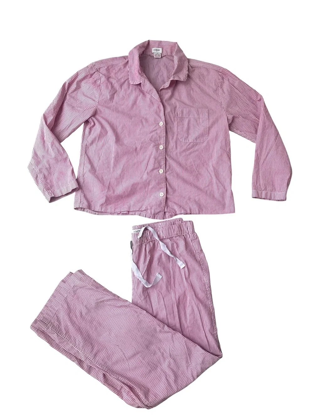 J Crew Pajama Set Red & White Stripe Top and Bottoms